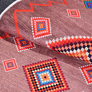 Etnik Desen Baskı Halı - 3015pc