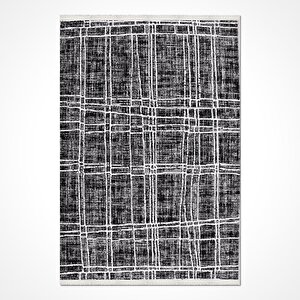 Montana Siyah Beyaz Halı - 1643 100x300 cm