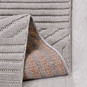 Tuana Gri Geometrik Desen Halı - Ty04 80x150 cm