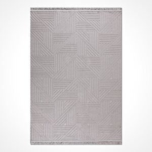 Tuana Gri Geometrik Desen Halı - Ty04 100x300 cm