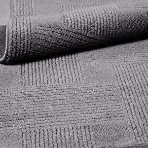 Leyla Çizgili Gri Halı - 9331grk 100x200 cm