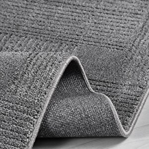 Leyla Çizgili Gri Halı - 9331grk 100x200 cm