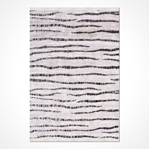 Moda Gri Beyaz Halı - 1501 120x180 cm