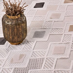 İzgi Geometrik Desen Renkli Halı - İm06