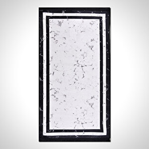 Siyah Beyaz Modern Baskı Halı - Mdl741 120x180 cm