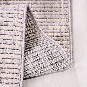 Tune Bej Gri Bukle Halı - Th02 100x300 cm