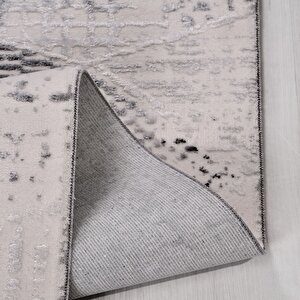 Etna Gri Geometrik Desen Halı - El02