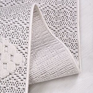 Rey Gri Beyaz Modern Halı - 1854 80x150 cm