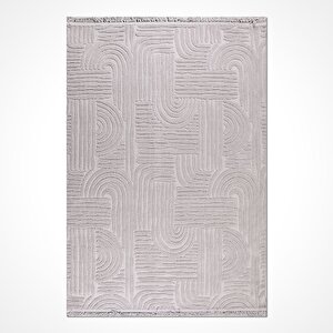 Tuana Gri Geometrik Desen Halı - Ty06 120x180 cm