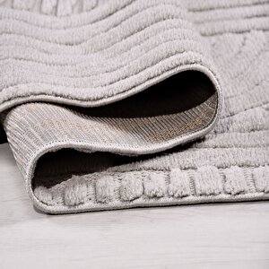 Tuana Gri Geometrik Desen Halı - Ty06 160x230 cm