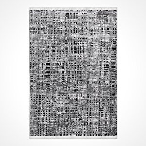 Alabar Gri Siyah Modern Halı - 1152 80x300 cm