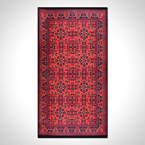 Kırmızı Etnik Desen Baskı Halı - 1086pc