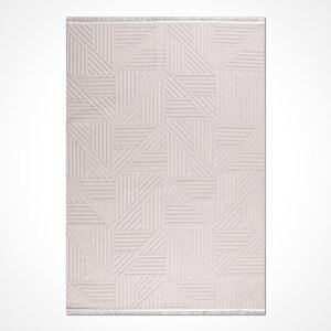 Tuana Krem Geometrik Desen Halı - Ty01 80x300 cm