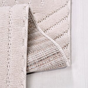 Tuana Krem Geometrik Desen Halı - Ty01 80x300 cm
