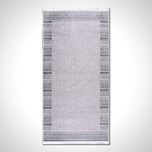 Gri Etnik Desen Baskı Halı - Mdl702 200x290 cm