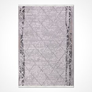Fuente Gri Geometrik Desen Halı - 1301 120x180 cm