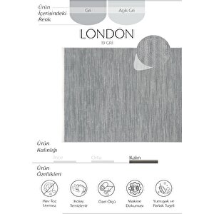 Cool Halı London 19 Gri Salon Halısı Kesme Halı Yolluk Antre Halısı Yumuşak Doku Yatak odası halısı