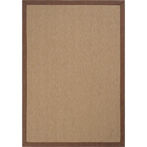 Milano 665 Bej Hasır Dokulu Salon Halısı Antre Hol Halı Bordürlü Mutfak Kesme Halı Yolluk 120x200 cm