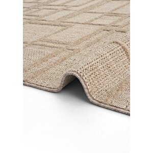 Cool Halı Jerry 03 Bej Bukle Örgülü Salon Halısı Yumuşak Dokulu Hol Halısı Kesme Halı Yolluk