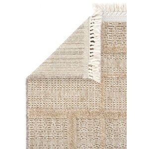 Cool Halı Jerry 03 Bej Bukle Örgülü Salon Halısı Yumuşak Dokulu Hol Halısı Kesme Halı Yolluk