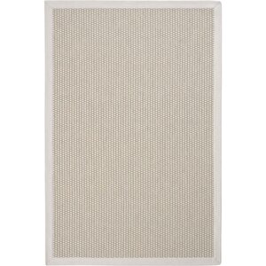 Milano 666 Krem Hasır Dokulu Antre Hol Halısı Bordürlü Mutfak Halısı Kesme Halı Yolluk 160x300 cm