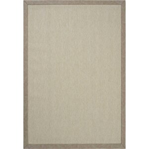 Milano 665 Krem Hasır Dokulu Antre Hol Halısı Bordürlü Mutfak Halısı Kesme Halı Yolluk 80x200 cm