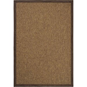 Milano 666 Kahve Hasır Dokulu Antre Hol Halısı Bordürlü Mutfak Halısı Kesme Halı Yolluk 200x250 cm