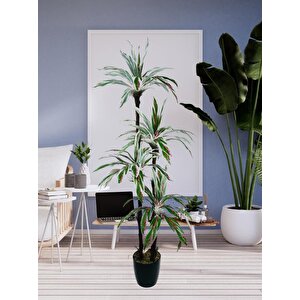 Yapay Ağaç Kızıl Beyaz Yukka 4katlı 72 Yaprak 160*65cm