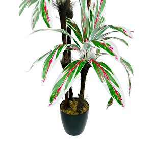 Yapay Ağaç Kızıl Beyaz Yukka 4katlı 72 Yaprak 160*65cm