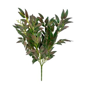 Yapay Çiçek Zeytin Yaprağı Demeti 4 Dallı 50cm Kahve Yeşil