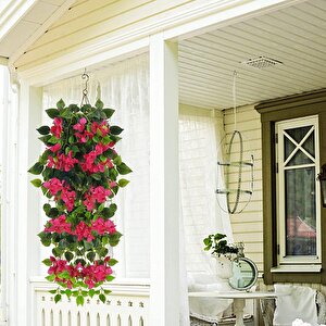 Yapay Çiçek Fuşya Begonvil Çiçeği 9 Dallı 100cm Sarkan Çiçek
