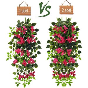 Yapay Çiçek Fuşya Begonvil Çiçeği 9 Dallı 100cm Sarkan Çiçek