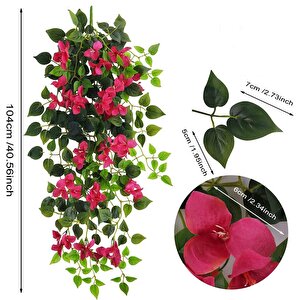 Yapay Çiçek Fuşya Begonvil Çiçeği 9 Dallı 100cm Sarkan Çiçek