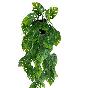 Yapay Çiçek Saksıda Sarkan Monstera Deve Tabanı Yapay Sarmaşık Pastel 60cm