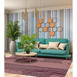Yapay Çiçek Yelpaze Palmiye 8 Dal 50*40cm Salon Çiçeği Plastik Siyah Saksılı Yapay Bitki