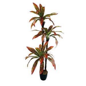 Yapay Ağaç Kroton Yukka 3katlı 54 Yaprak 130*65cm