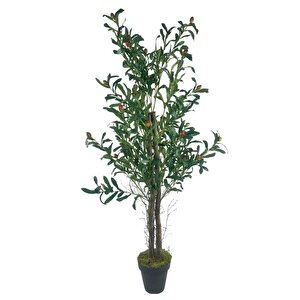 Yapay Zeytin Ağacı 125cm İki Gövdeli Salex Doğal Gerçek Görünümlü Yapay Ağaç