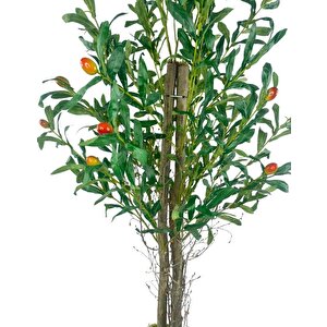 Yapay Zeytin Ağacı 125cm İki Gövdeli Salex Doğal Gerçek Görünümlü Yapay Ağaç