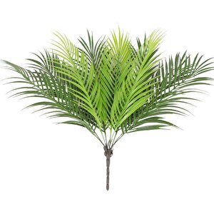 Yapay Çiçek 9 Dallı Areka Ahşap Kütük Saksılı Palmiye Ağacı Salon Bitkisi 45 Cm