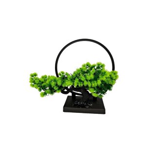 Yapay Çiçek Bonsai Ağacı Çemberli Model Dekoratif Yapay Ağaç Bonzai Yapay Ağaç Masa Ofis Hediyelik