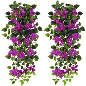 Yapay Çiçek Mor Begonvil Çiçeği 9 Dallı 100cm Sarkan Çiçek