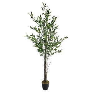 Yapay Zeytin Ağacı 160cm Tek Gövdeli Çalılı Doğal Gerçek Görünümlü Yapay Ağaç