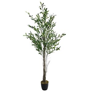 Yapay Zeytin Ağacı 160cm Tek Gövdeli Çalılı Doğal Gerçek Görünümlü Yapay Ağaç