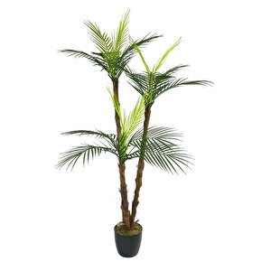 Yapay Ağaç Areka Palmiye 3katlı 3 Dal 18 Yaprak 130cm Salon Çiçeği Yapay Çiçek