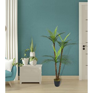 Yapay Ağaç Areka Palmiye 3katlı 3 Dal 18 Yaprak 130cm Salon Çiçeği Yapay Çiçek
