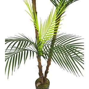 Yapay Ağaç Areka Palmiye 3katlı 3 Dal 18 Yaprak 130cm Salon Çiçeği Yapay Çiçek