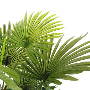 Yapay Ağaç Palmiye Ağacı 155cm Fanpalm Ağacı 12 Yaprak
