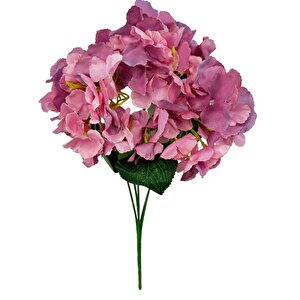 Yapay Çiçek Ortanca Çiçeği Demeti 43 Cm Pembelila