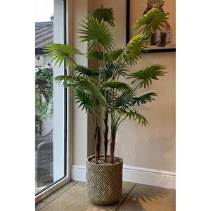 Yapay Ağaç Palmiye Ağacı 200cm Dev Fanpalm Ağacı 17 Yaprak