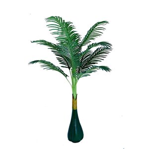 Yapay Çiçek Dal Areka Palmiye 12 Yaprak 100 Cm Salon Çiçeği Yapay Bitki